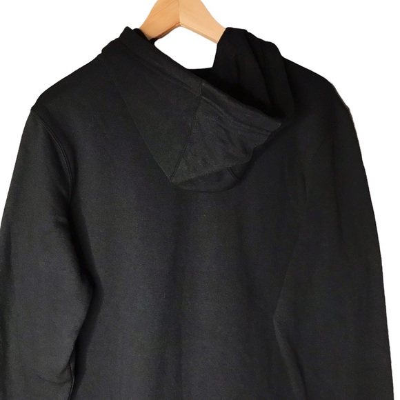 Marmot Black Pullover Hoodie Branded Grey Spellout Outdoors Cotton Blend Large - Picture 9 of 11